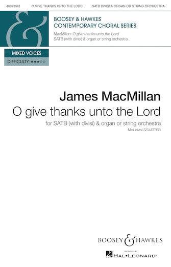 O Give Thanks Unto The Lord Sheet Music Preview