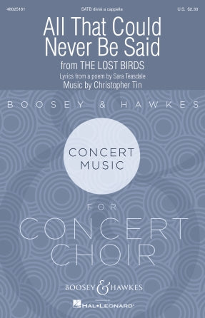 All That Could Never Be Said (Movement IX from The Lost Birds) Sheet Music Preview