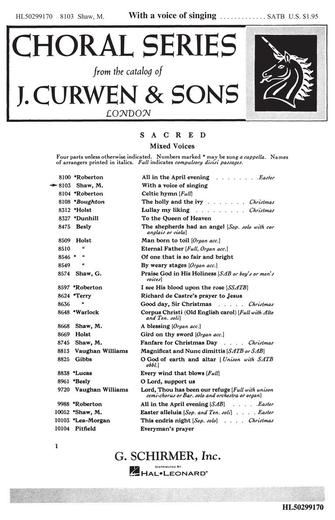 With A Voice Of Singing Sheet Music Preview