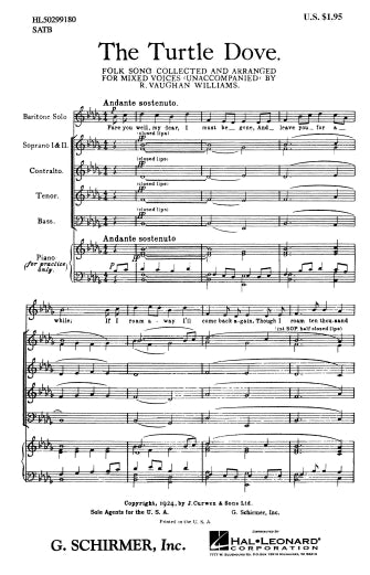 The Turtle Dove Sheet Music Preview