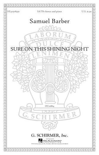 Sure On This Shining Night Sheet Music Preview