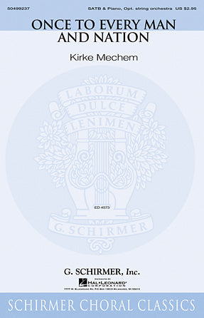 Once To Every Man And Nation Sheet Music Preview