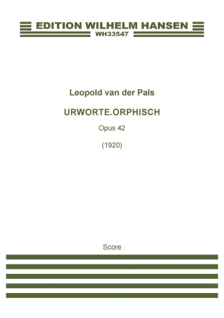 Urworte. Orphisch Op. 42 - Full Score Sheet Music Preview