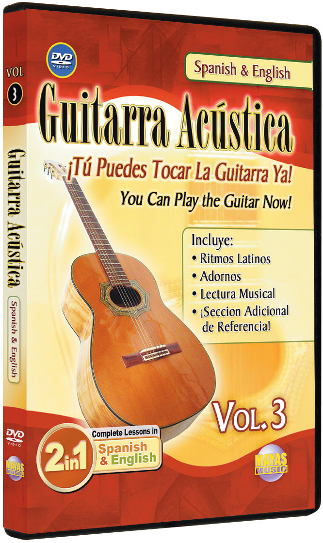 2 in 1 Bilingual: Guitarra Acústica Vol. 3 Cover Image
