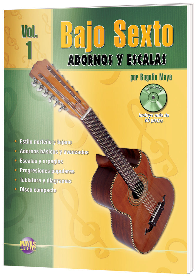 Bajo Sexto 1: Adornos y Escalas Cover Image