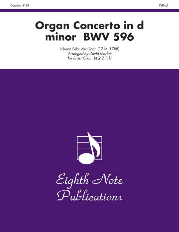 Organ Concerto in D Minor, BWV 596 Cover Image