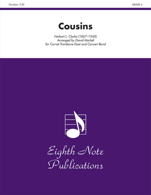 Cousins (Cornet and Trombone Duet and Concert Band): 1st & 2nd F Horns Sheet Music Preview