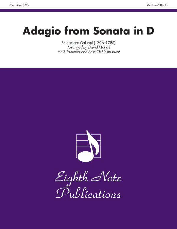 Adagio (from<I> Sonata in D</I>) Cover Image