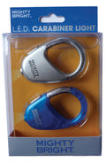 Mighty Bright LED Carabiner 2-Pack: Blue and Silver Cover Image