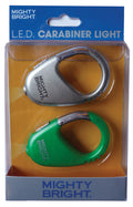 Mighty Bright LED Carabiner 2-Pack: Green and Silver Cover Image