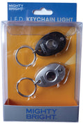 Mighty Bright LED Keychain 2-Pack: Black and Silver Cover Image