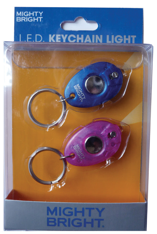 Mighty Bright LED Keychain 2-Pack: Pink and Blue Cover Image