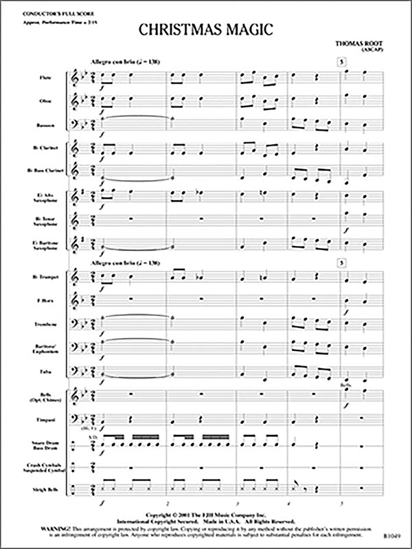 Christmas Magic: E-flat Baritone Saxophone Sheet Music Preview