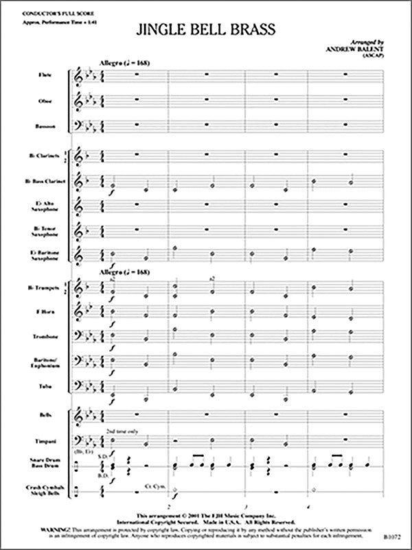 Jingle Bell Brass: Tuba Sheet Music Preview
