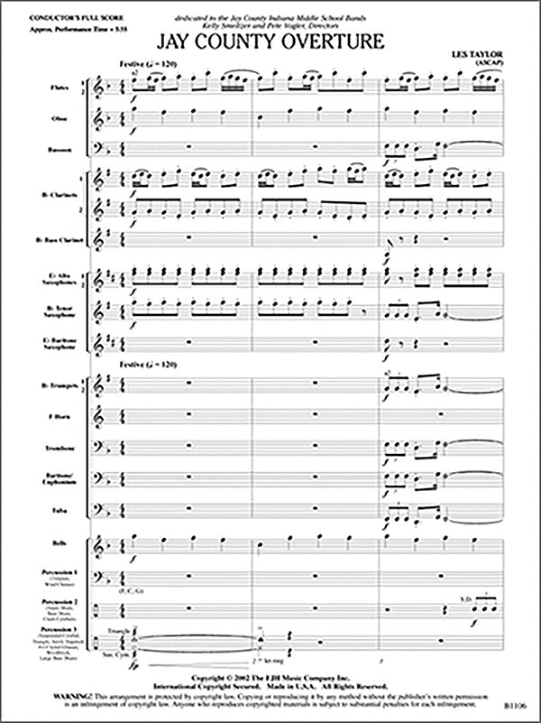 Jay County Overture: Bassoon Sheet Music Preview