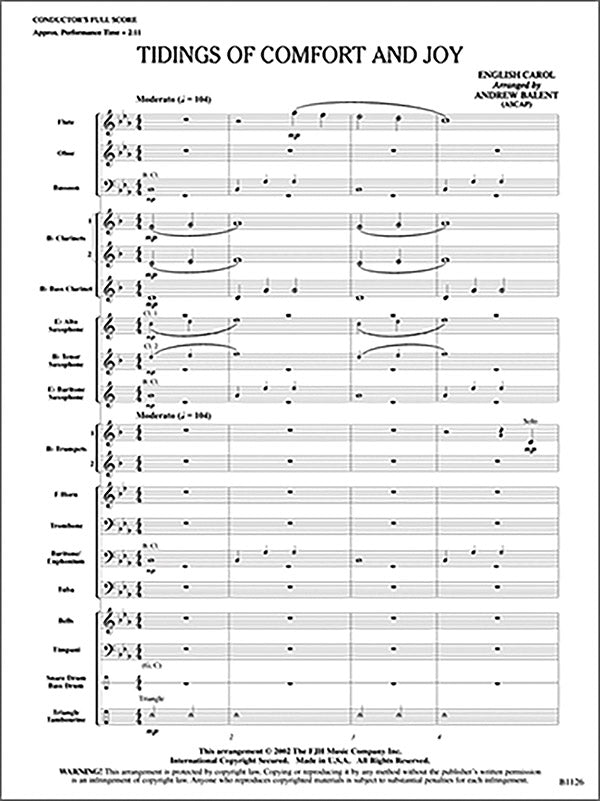 Tidings of Comfort and Joy Sheet Music Preview