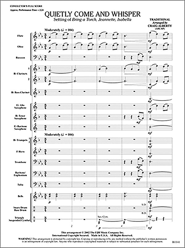 Quietly Come and Whisper: Baritone T.C. Sheet Music Preview