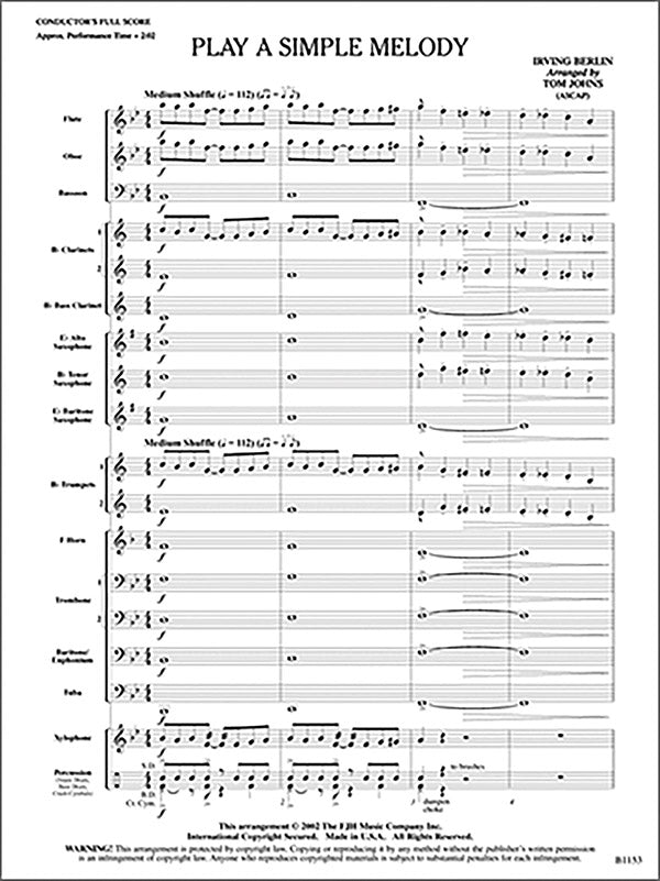 Play a Simple Melody Sheet Music Preview