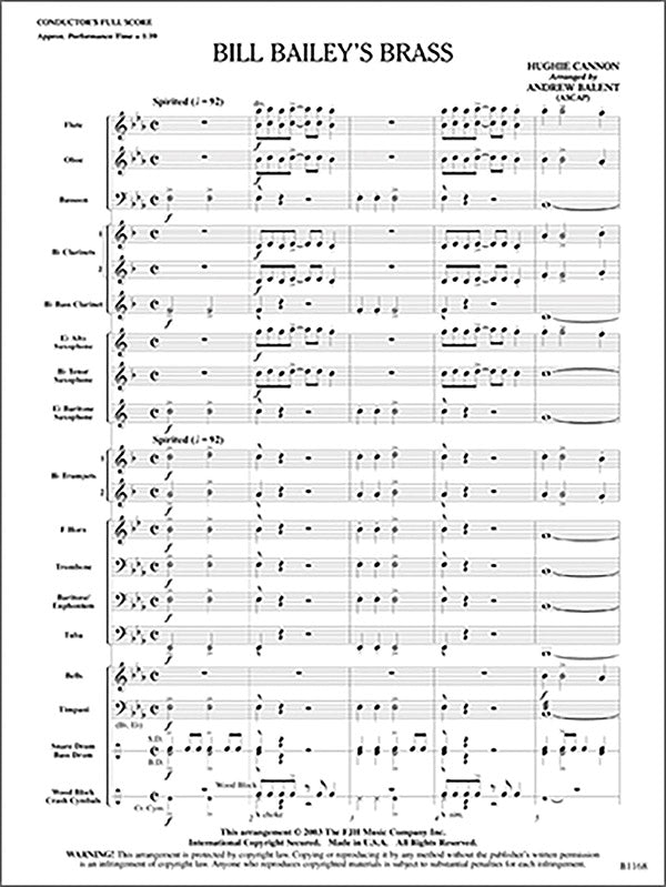 Bill Bailey's Brass: Snare Drum/Bass Drum Sheet Music Preview