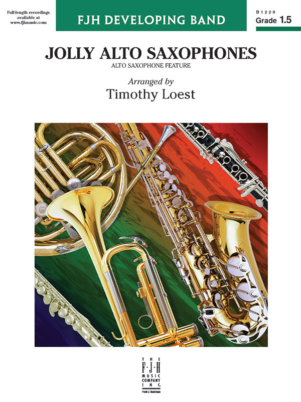 Jolly Alto Saxophones: Percussion 2 Sheet Music Preview
