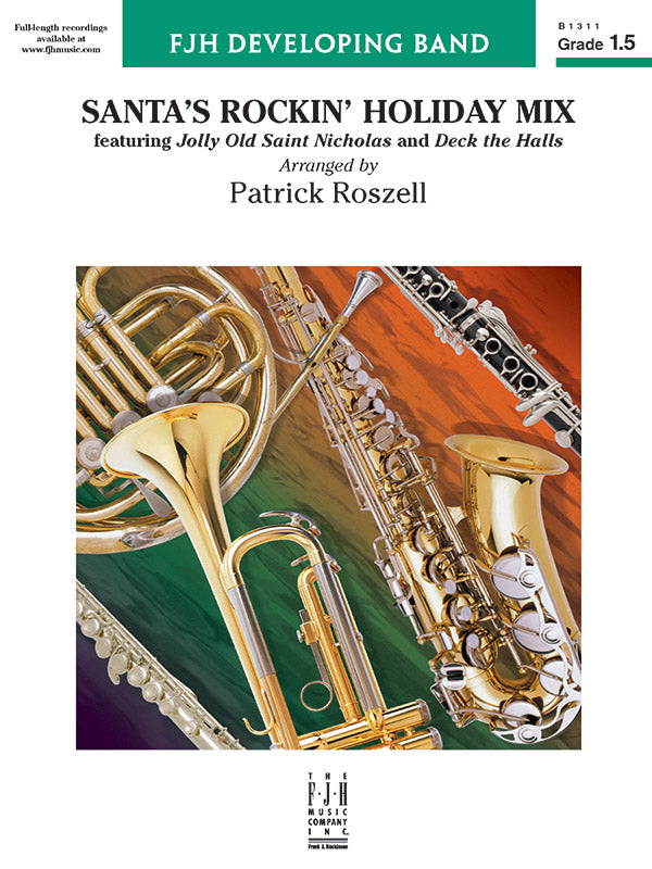 Santa's Rockin' Holiday Mix (featuring Jolly Old Saint Nicholas and Deck the Halls): B-flat Trumpet 1 Sheet Music Preview