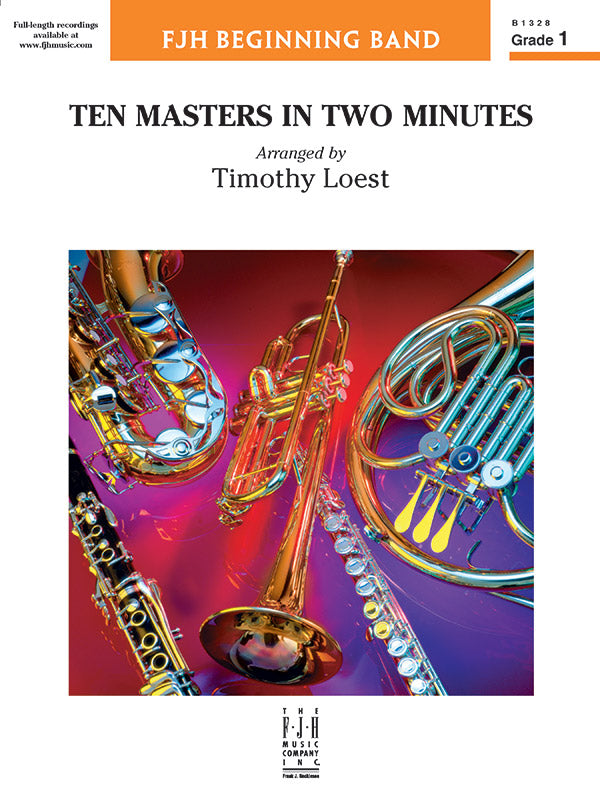 Ten Masters in Two Minutes: Percussion 1 Sheet Music Preview
