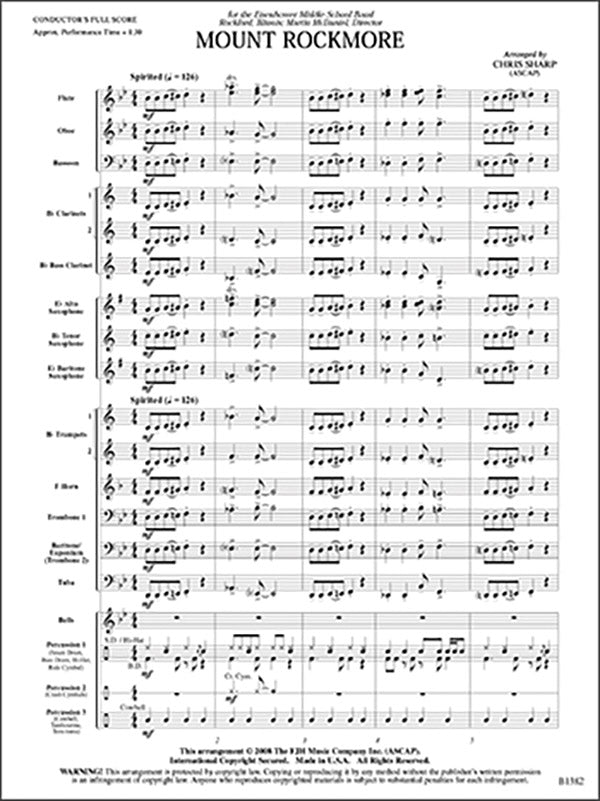 Mount Rockmore: B-flat Trumpet 1 Sheet Music Preview