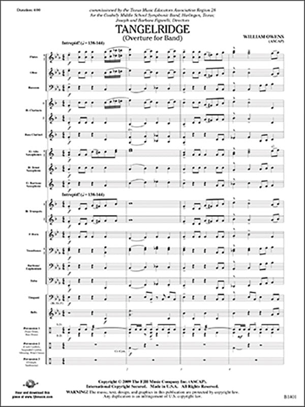 Tangelridge: Score Sheet Music Preview