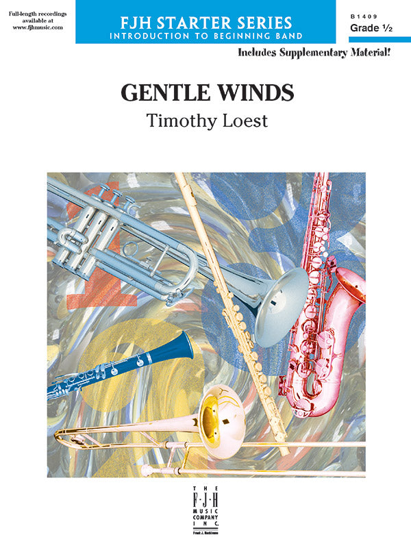 Gentle Winds: B-flat Bass Clarinet Sheet Music Preview