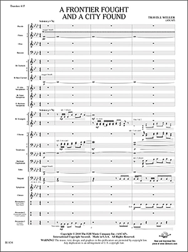 A Frontier Fought and a City Found: Flute 1 Sheet Music Preview