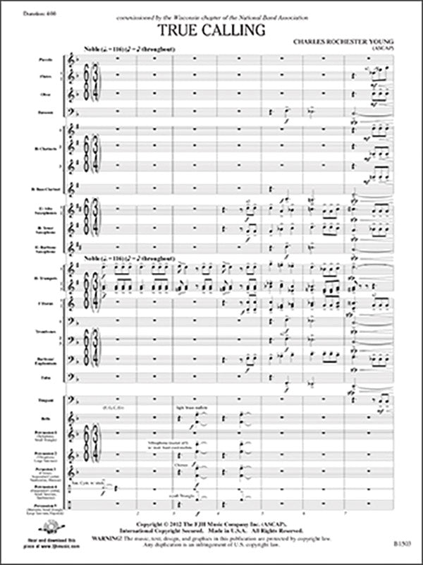 True Calling: Bells Sheet Music Preview
