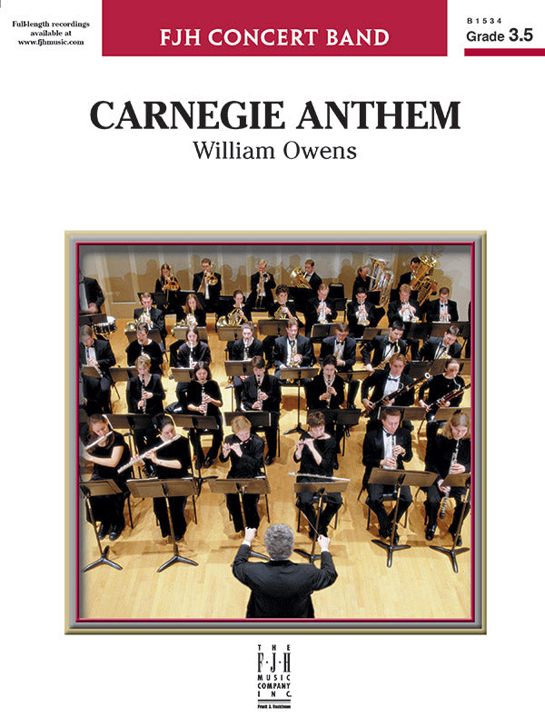 Carnegie Anthem: E-flat Baritone Saxophone Sheet Music Preview