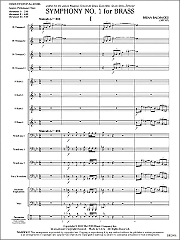 Symphony No. 1 for Brass Cover Image