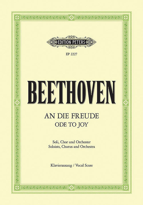 Ode to Joy: Final Movement of Symphony No. 9 in D minor Op. 125 (Vocal Score) Cover Image