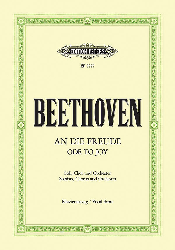 Ode to Joy: Final Movement of Symphony No. 9 in D minor Op. 125 (Vocal Score) Cover Image
