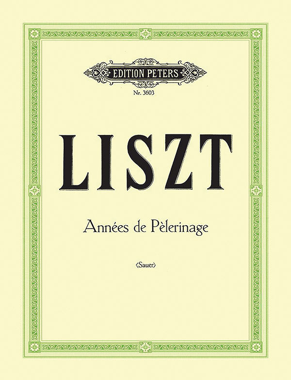 Années de Pèlerinage for Piano Cover Image