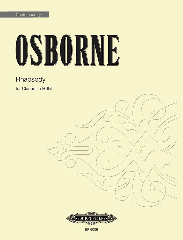 Rhapsody for Clarinet Solo Cover Image