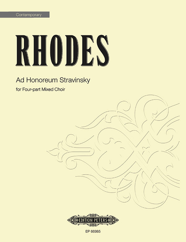 Ad Honoreum Stravinsky Cover Image