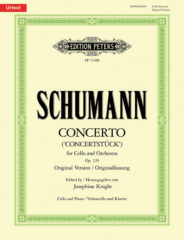 Cello Concerto in A minor Op. 129 (Orig. Version) (Edition for Cello and Piano) Cover Image
