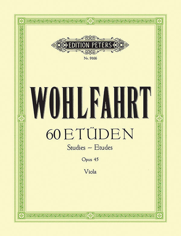60 Studies Op. 45 for Violin (Transcribed for Viola) Cover Image