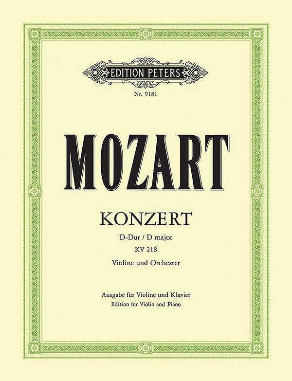 Violin Concerto No. 4 in D K218 (Edition for Violin and Piano) Cover Image