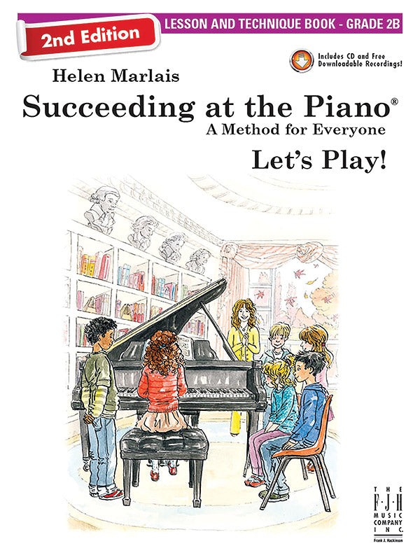 Succeeding at the Piano, Lesson & Technique Book - Grade 2B (2nd Edition) Cover Image
