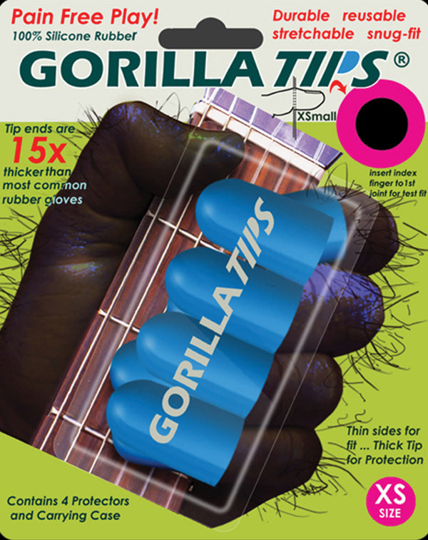 Gorilla Tips Fingertip Protectors Blue Size Extra Small Cover Image