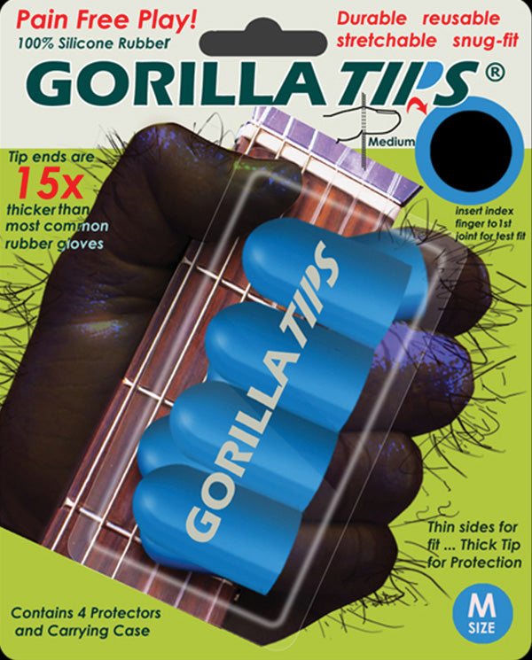 Gorilla Tips Fingertip Protectors Blue Size Medium Cover Image