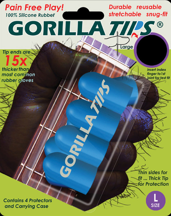 Gorilla Tips Fingertip Protectors Blue Size Large Cover Image