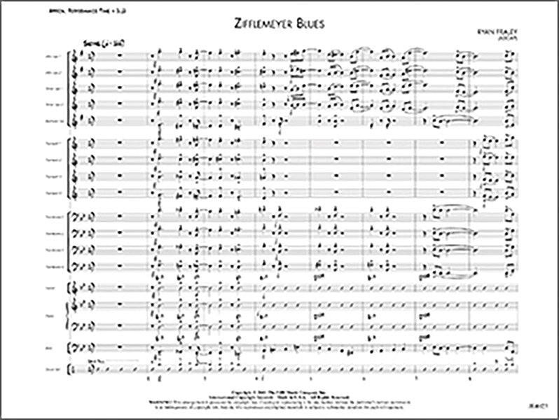 Zifflemeyer Blues: Alto Sax 1 Sheet Music Preview