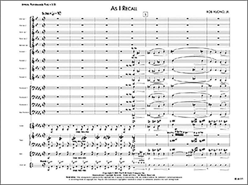 As I Recall: Baritone Sax Sheet Music Preview
