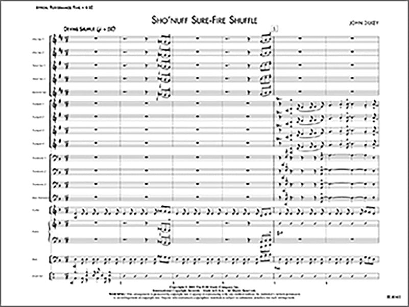 Sho' Nuff Sure-fire Shuffle: Trumpet 4 Sheet Music Preview