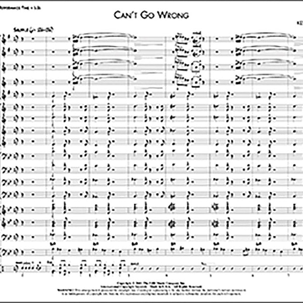 Can't Go Wrong Sheet Music Preview
