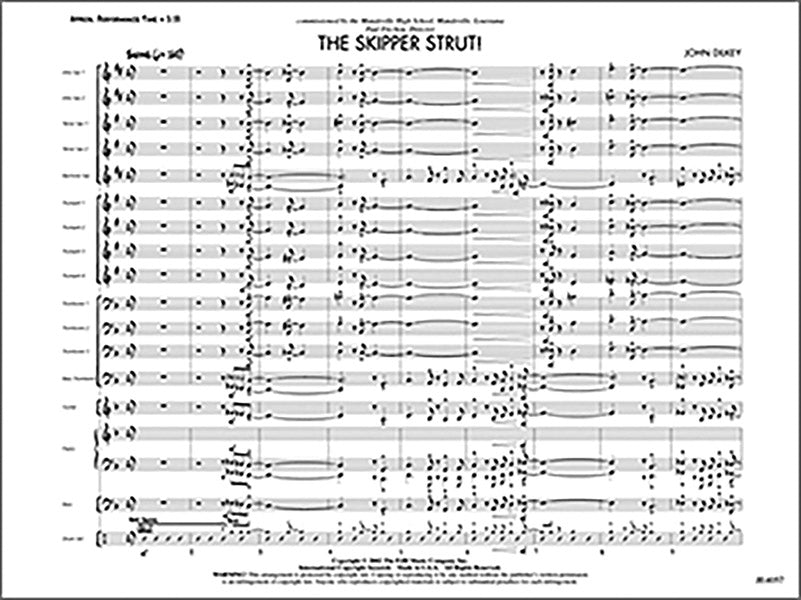 The Skipper Strut!: Baritone Sax Sheet Music Preview